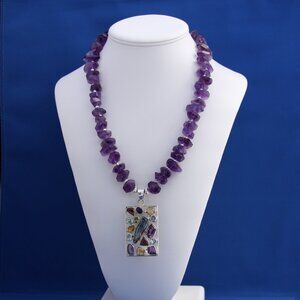 Amethyst Pendant Necklace